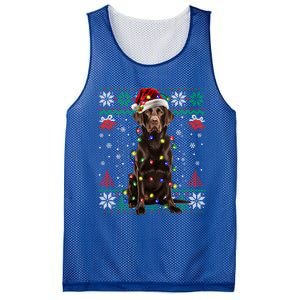 Chocolate Labrador Christmas Santa Ugly Lab Dog Love Great Gift Mesh Reversible Basketball Jersey Tank