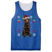 Chocolate Labrador Christmas Santa Ugly Lab Dog Love Great Gift Mesh Reversible Basketball Jersey Tank