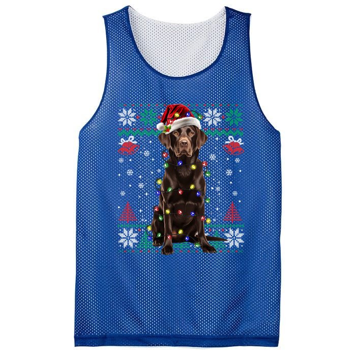 Chocolate Labrador Christmas Santa Ugly Lab Dog Love Great Gift Mesh Reversible Basketball Jersey Tank