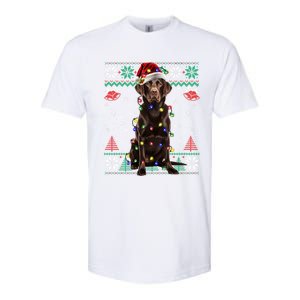 Chocolate Labrador Christmas Santa Ugly Lab Dog Love Great Gift Softstyle CVC T-Shirt