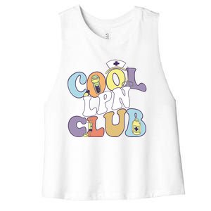 Cool Lpn Club Registered Nurse Medical Practitioner Groovy Meaningful Gift Women's Racerback Cropped Tank