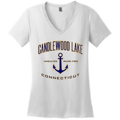 Candlewood Lake Women's V-Neck T-Shirt