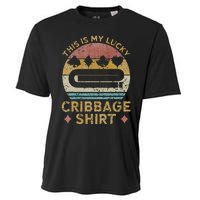 Cribbage Lucky Cribbage Lovers Vintage Cribbage Board Game Cooling Performance Crew T-Shirt