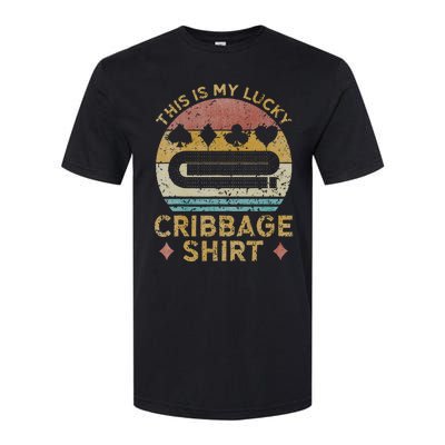 Cribbage Lucky Cribbage Lovers Vintage Cribbage Board Game Softstyle CVC T-Shirt