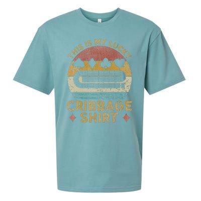 Cribbage Lucky Cribbage Lovers Vintage Cribbage Board Game Sueded Cloud Jersey T-Shirt