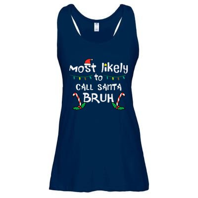 Christmas Likely Call Santa Bruh Xmas Family Ladies Essential Flowy Tank