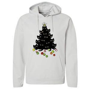 Cat Lovers Cute And Funny Holiday Tree Christmas Gift Performance Fleece Hoodie