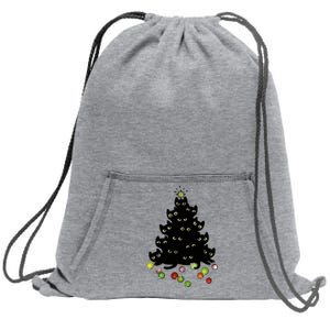 Cat Lovers Cute And Funny Holiday Tree Christmas Gift Sweatshirt Cinch Pack Bag