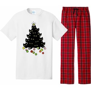 Cat Lovers Cute And Funny Holiday Tree Christmas Gift Pajama Set