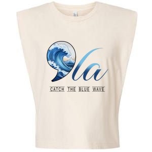 Comma La Catch The Blue Wave Garment-Dyed Women's Muscle Tee