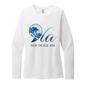 Comma La Catch The Blue Wave Womens CVC Long Sleeve Shirt