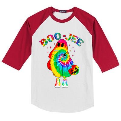 Coffee Lovers Cute Ghost Halloween Costume Boujee Boojee Great Gift Kids Colorblock Raglan Jersey