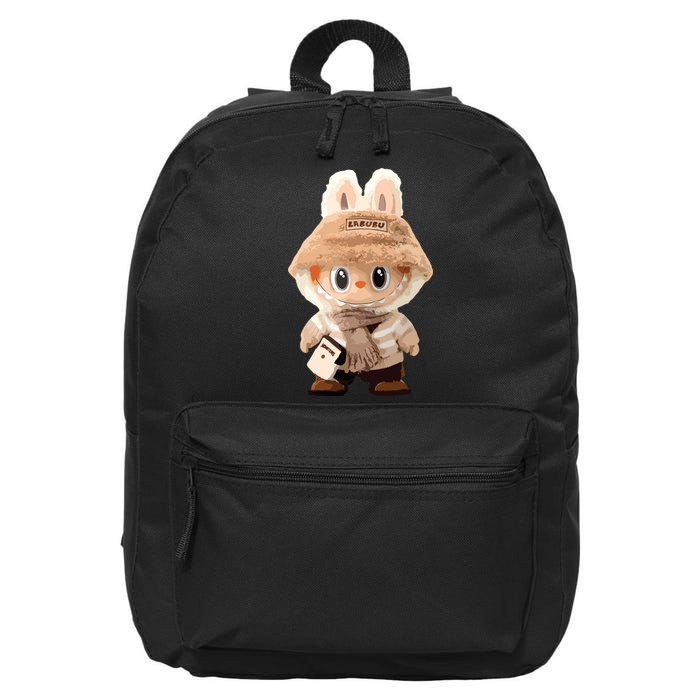 Cute Labubu Classic Pose Fun Labubu Lover Gifts 16 in Basic Backpack