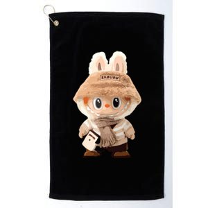 Cute Labubu Classic Pose Fun Labubu Lover Gifts Platinum Collection Golf Towel