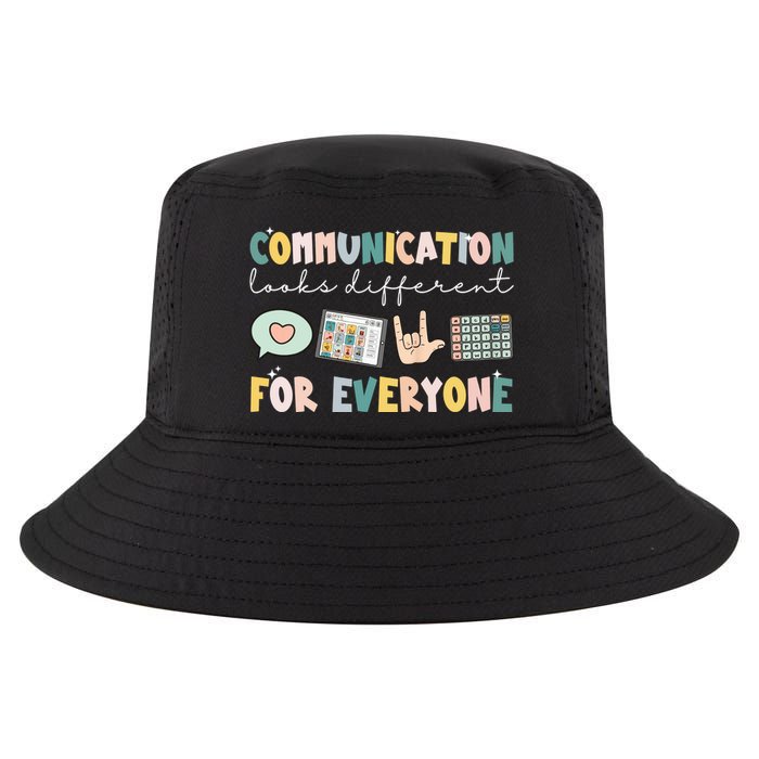 Communication Looks Different For Everyone Autism Awareness Cool Comfort Performance Bucket Hat