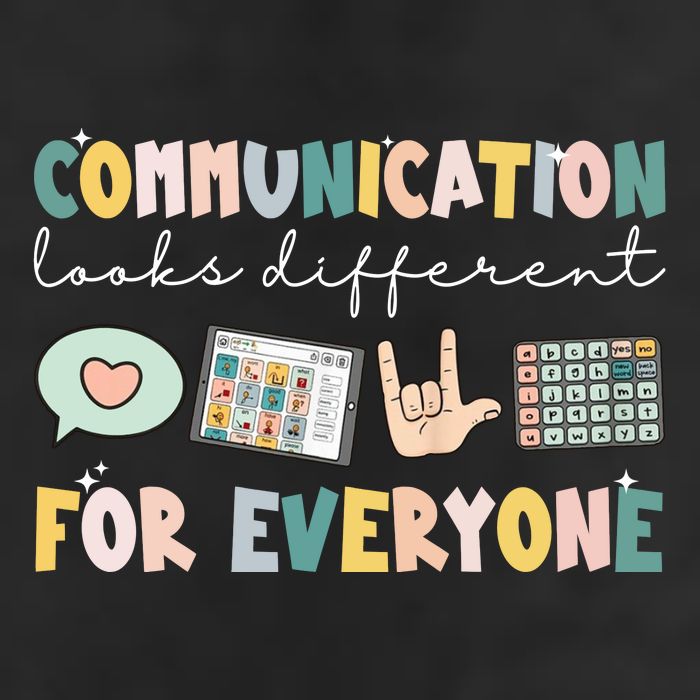 Communication Looks Different For Everyone Autism Awareness Cool Comfort Performance Bucket Hat