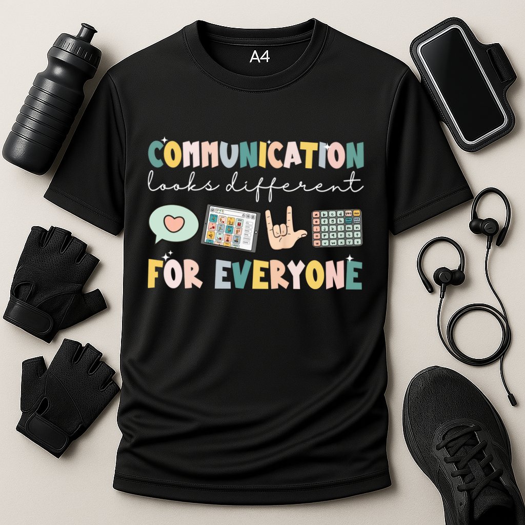 Communication Looks Different For Everyone Autism Awareness Performance Shirt