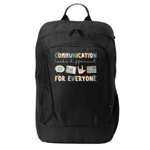 Communication Looks Different For Everyone Autism Awareness City Backpack