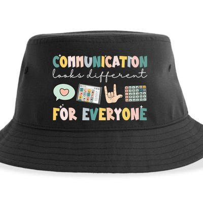 Communication Looks Different For Everyone Autism Awareness Sustainable Bucket Hat