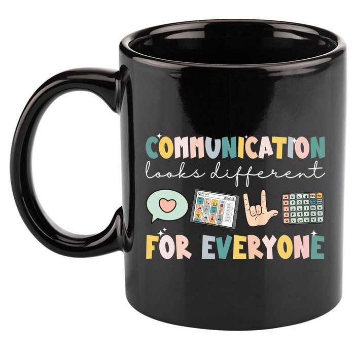 Communication Looks Different For Everyone Autism Awareness 11oz C Handle Ceramic Mug