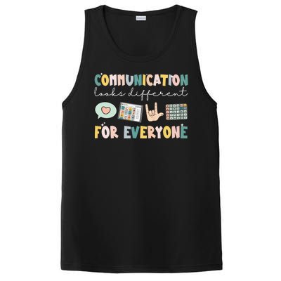 Communication Looks Different For Everyone Autism Awareness PosiCharge Competitor Tank