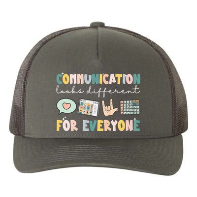 Communication Looks Different For Everyone Autism Awareness Yupoong Adult 5-Panel Trucker Hat