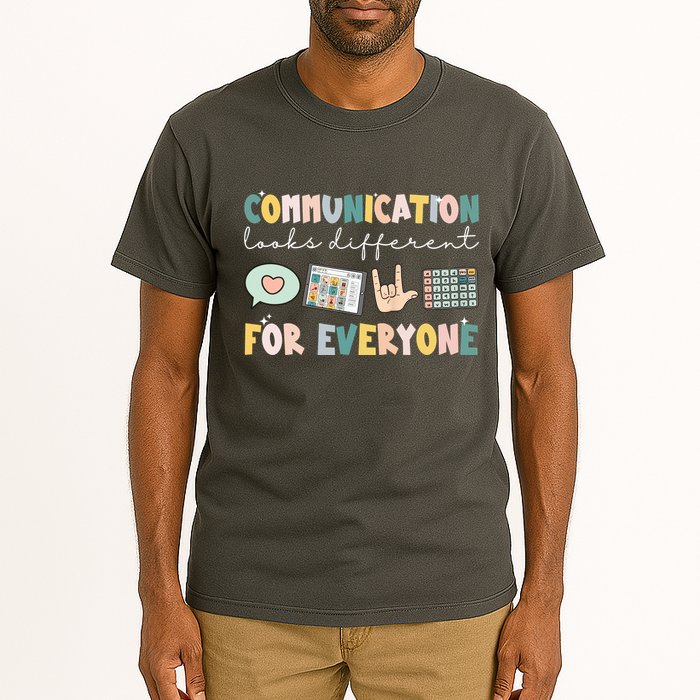 Communication Looks Different For Everyone Autism Awareness Tall T-Shirt