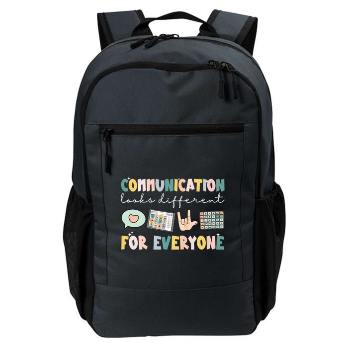 Communication Looks Different For Everyone Autism Awareness Backpack