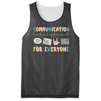 Communication Looks Different For Everyone Autism Awareness Mesh Reversible Basketball Jersey Tank