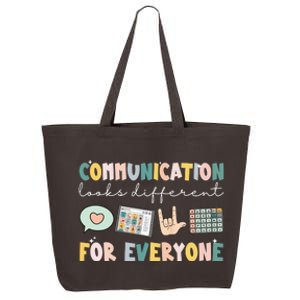 Communication Looks Different For Everyone Autism Awareness 25L Jumbo Tote