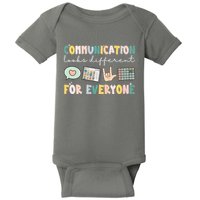 Communication Looks Different For Everyone Autism Awareness Baby Bodysuit