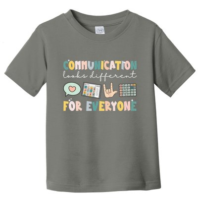 Communication Looks Different For Everyone Autism Awareness Toddler T-Shirt