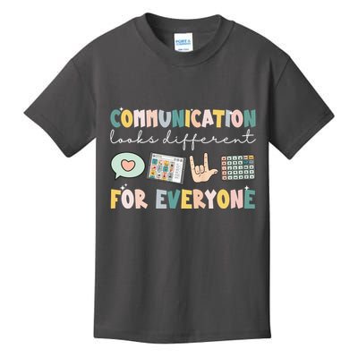 Communication Looks Different For Everyone Autism Awareness Kids T-Shirt