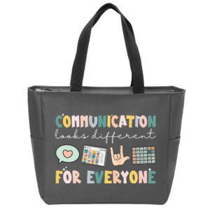 Communication Looks Different For Everyone Autism Awareness Zip Tote Bag