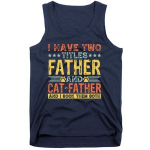 Cat Lover Dad Quote Funny Kitty Father Kitten Fathers Day Tank Top