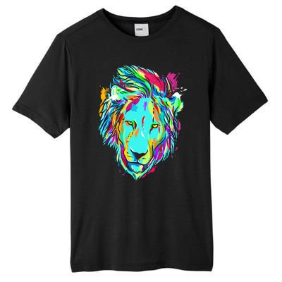 Colorful Lion Design Tall Fusion ChromaSoft Performance T-Shirt