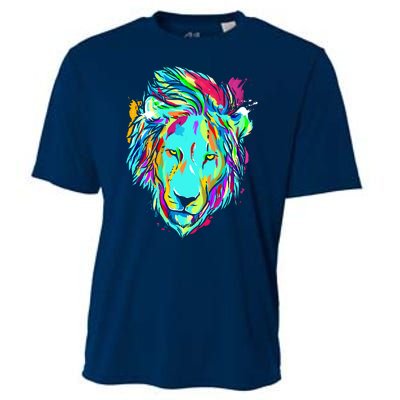 Colorful Lion Design Cooling Performance Crew T-Shirt