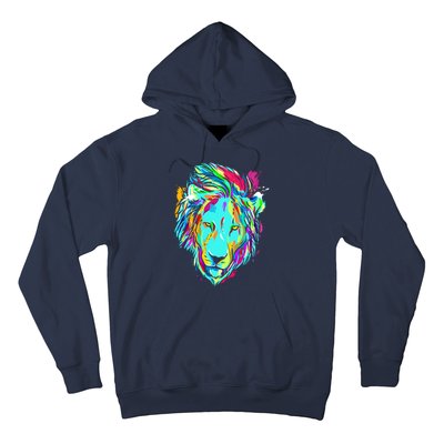 Colorful Lion Design Hoodie