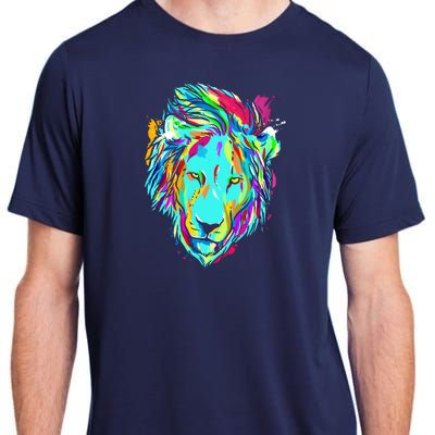 Colorful Lion Design Adult ChromaSoft Performance T-Shirt