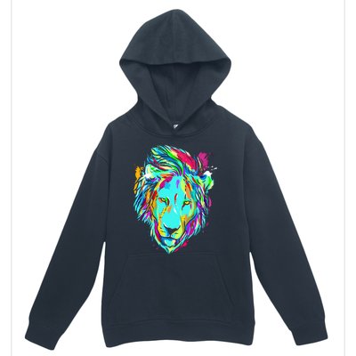 Colorful Lion Design Urban Pullover Hoodie