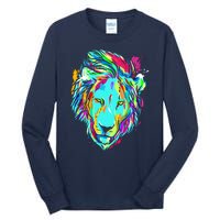 Colorful Lion Design Tall Long Sleeve T-Shirt