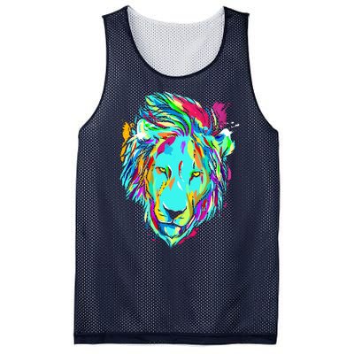 Colorful Lion Design Mesh Reversible Basketball Jersey Tank