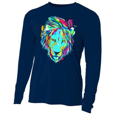 Colorful Lion Design Cooling Performance Long Sleeve Crew