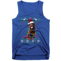 Chocolate Lab Dog Ugly Sweater Christmas Puppy Dog Lover Gift Tank Top