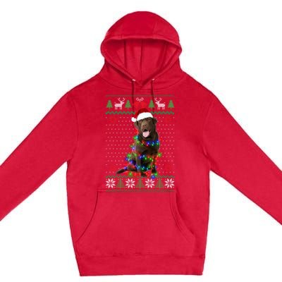 Chocolate Lab Dog Ugly Sweater Christmas Puppy Dog Lover Gift Premium Pullover Hoodie