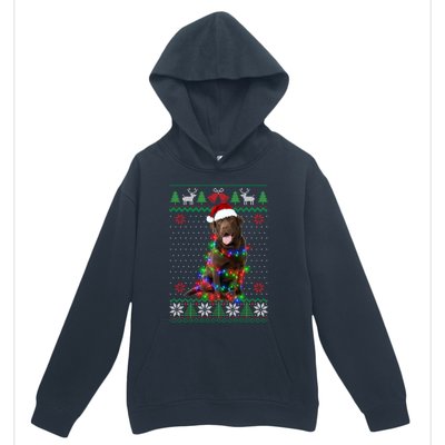 Chocolate Lab Dog Ugly Sweater Christmas Puppy Dog Lover Gift Urban Pullover Hoodie