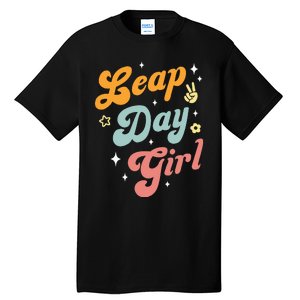 Cute Leap Day Girl Feb 29th Birthday Leap Day February 29 Tall T-Shirt