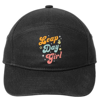 Cute Leap Day Girl Feb 29th Birthday Leap Day February 29 7-Panel Snapback Hat