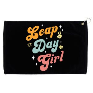 Cute Leap Day Girl Feb 29th Birthday Leap Day February 29 Grommeted Golf Towel