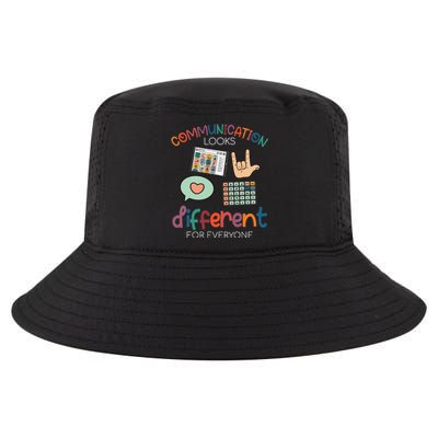 Communication Looks Different For Everyone Autism Awareness Cool Comfort Performance Bucket Hat